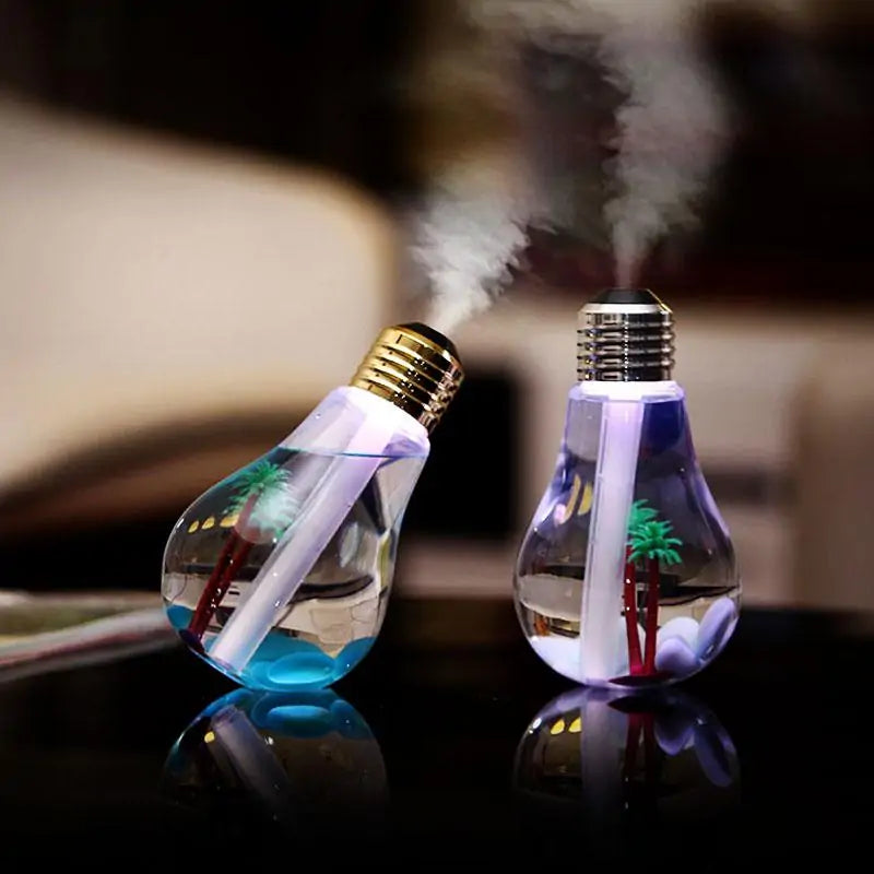 Light Bulb Air Humidifier With Light